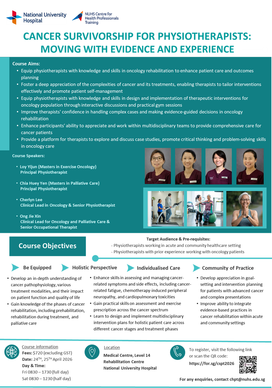 CHPT Cancer Survivorship For Physiotherapists 2026